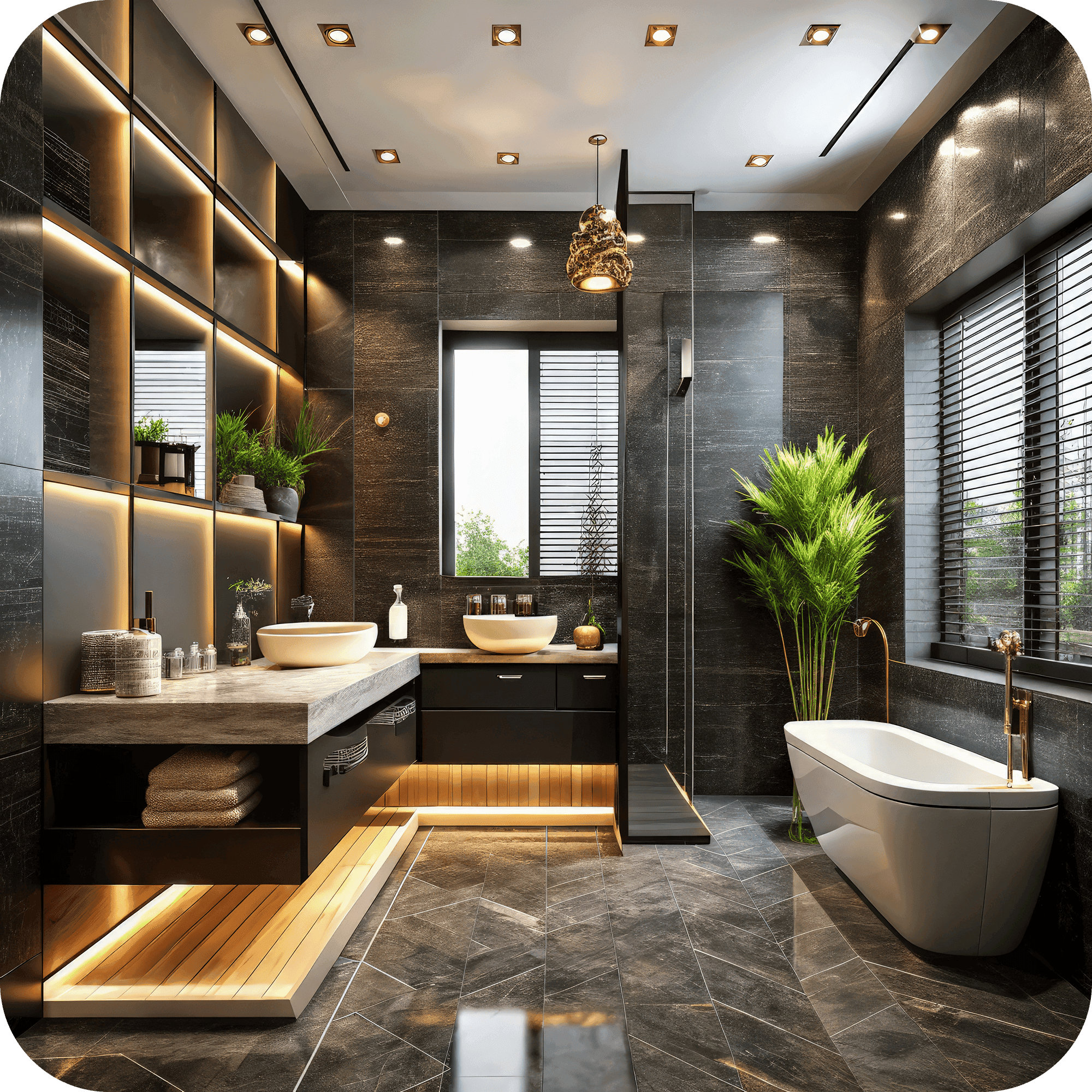 Illustration of bathroom design services