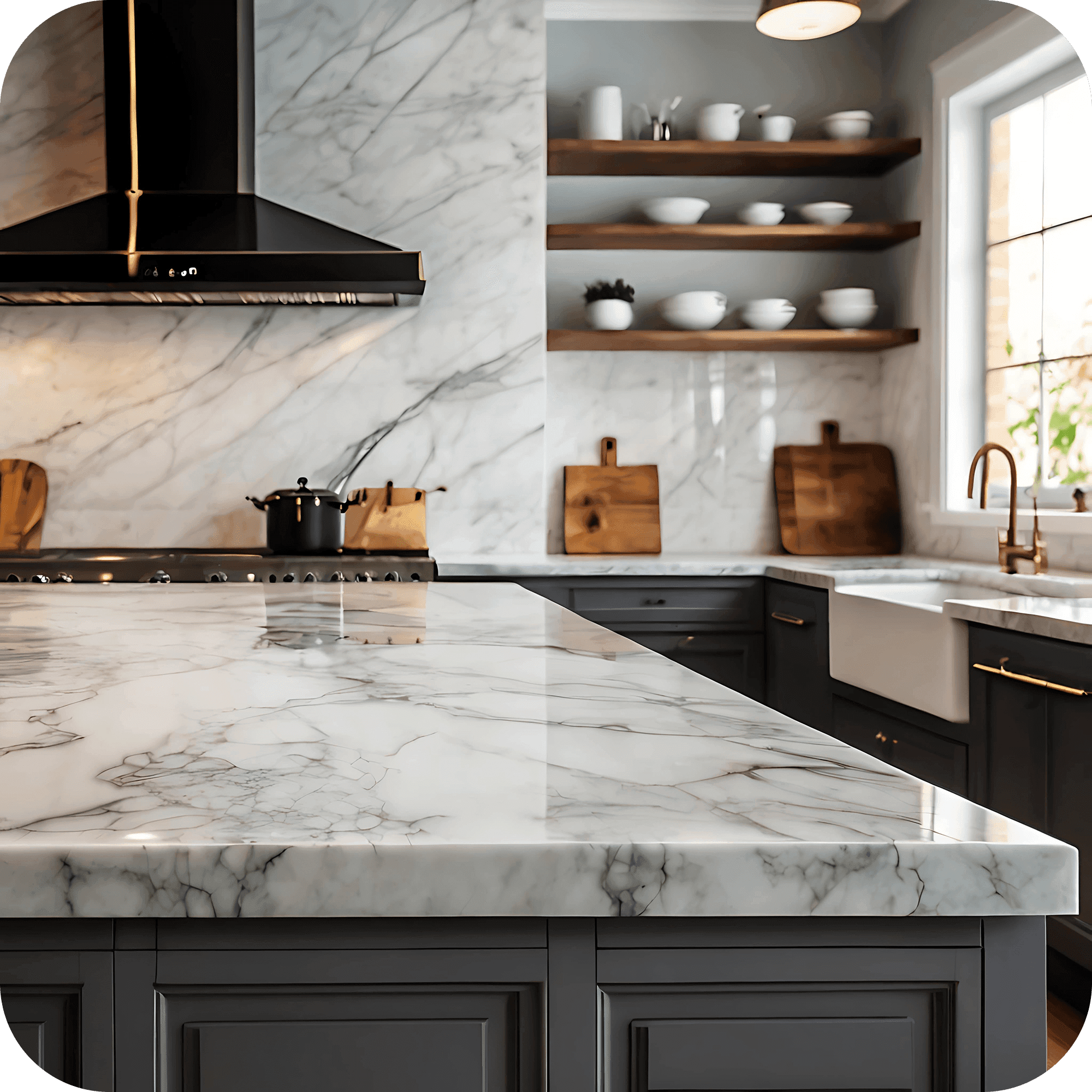 Illustration of kitchen worktops services