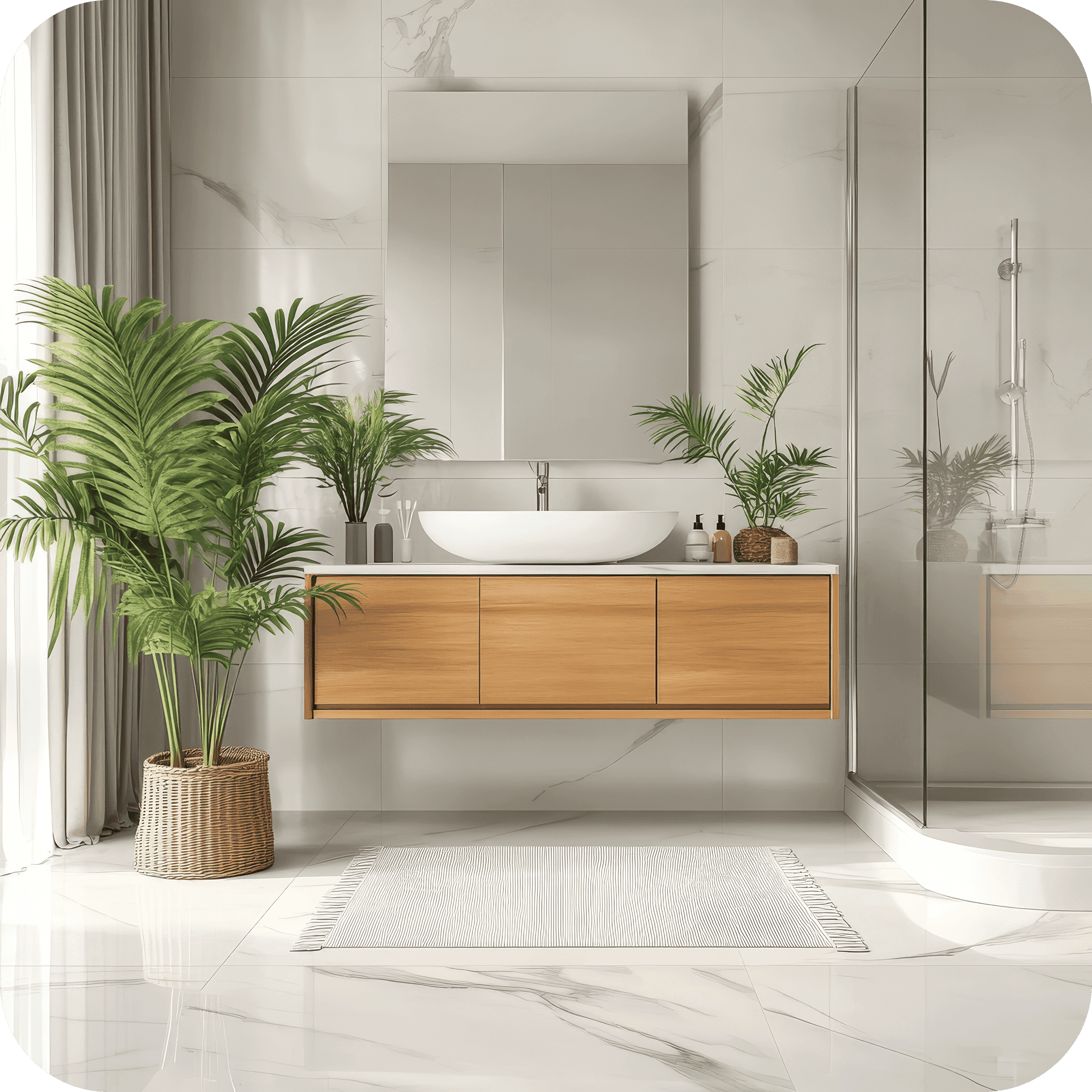 Illustration of bathrooms services