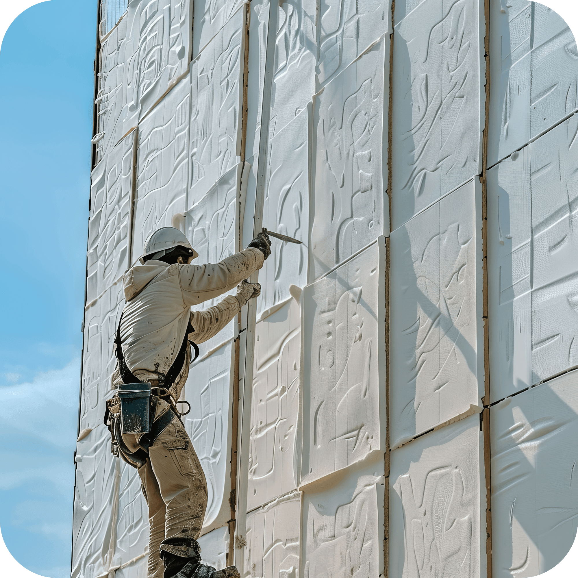 Illustration of external wall insulation services